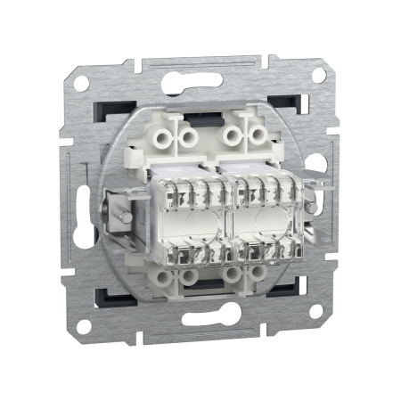 Розетка компьютерная двойная SE EPH4800171 Asfora RJ45 кат. 6 механизм антрацит в интернет магазине Stels.kz