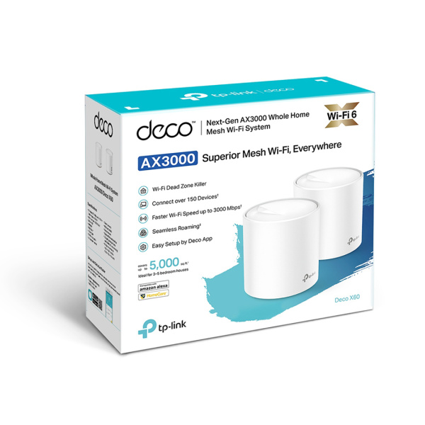 Беспроводная MESH-система Wi-Fi TP-Link Deco X60(2-pack) в интернет магазине Stels.kz