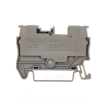 Клемма проходная DKC VPR-2.5-GY 2.5 мм2 Серая в интернет магазине Stels.kz