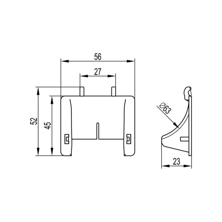 Ограничитель радиуса изгиба кабеля DKC FC37009 в интернет магазине Stels.kz
