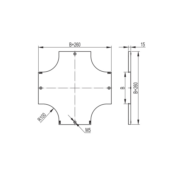 Крышка на ответвитель DPX крестообразный DKC осн.300 в интернет магазине Stels.kz