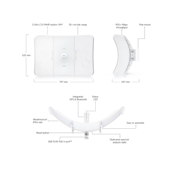 Беспроводная точка доступа Ubiquiti LTU-XR в интернет магазине Stels.kz