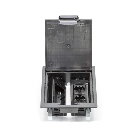 Лючок напольный c изменяемой глубиной 8 модулей DKC 88308 Чёрный в интернет магазине Stels.kz