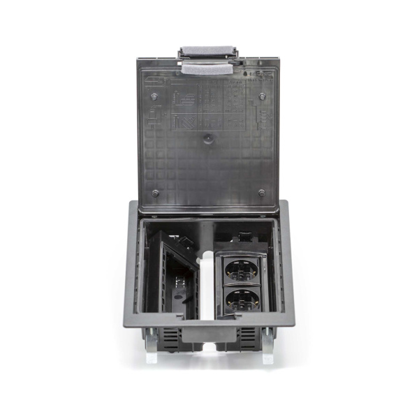 Лючок напольный c изменяемой глубиной 8 модулей DKC 88308 Чёрный в интернет магазине Stels.kz