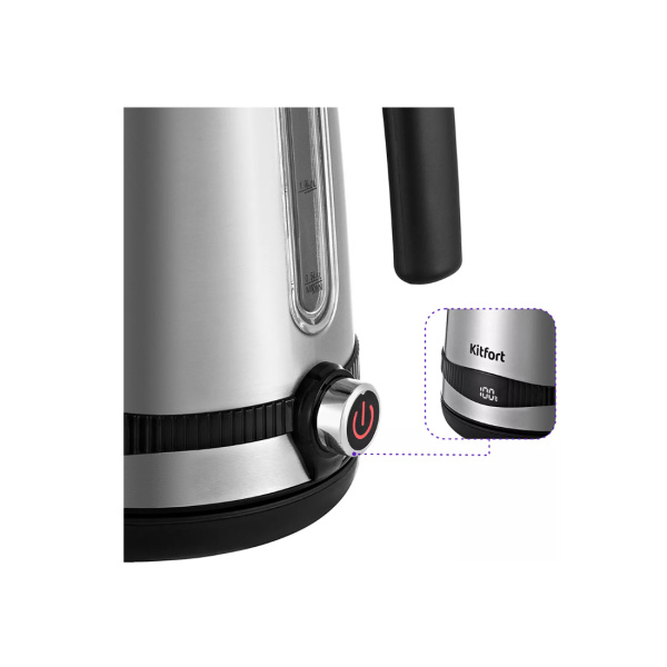 Чайник электрический Kitfort КТ-6121-5 металлик в интернет магазине Stels.kz