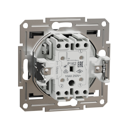 Выключатель двухклавишный SE EPH0300171 Asfora 10AX антрацит в интернет магазине Stels.kz