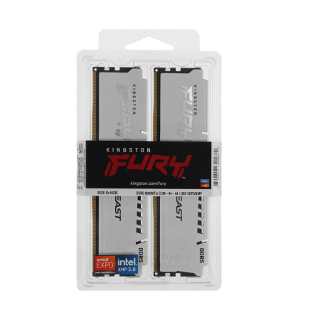Комплект модулей памяти Kingston FURY Beast KF560C36BWE2K2-32 DDR5 32GB (Kit 2x16GB) 6000MHz в интернет магазине Stels.kz