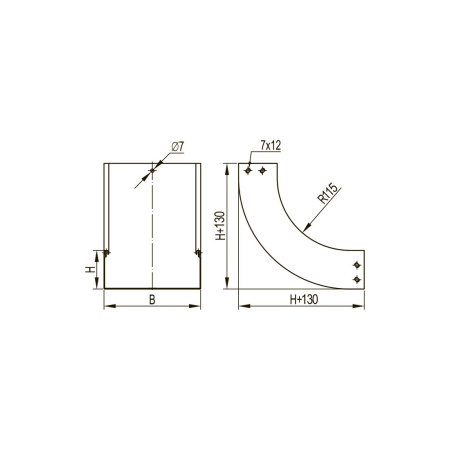 Угол CS 90 вертикальный внутренний 90° DKC 400x100 в комплекте в интернет магазине Stels.kz