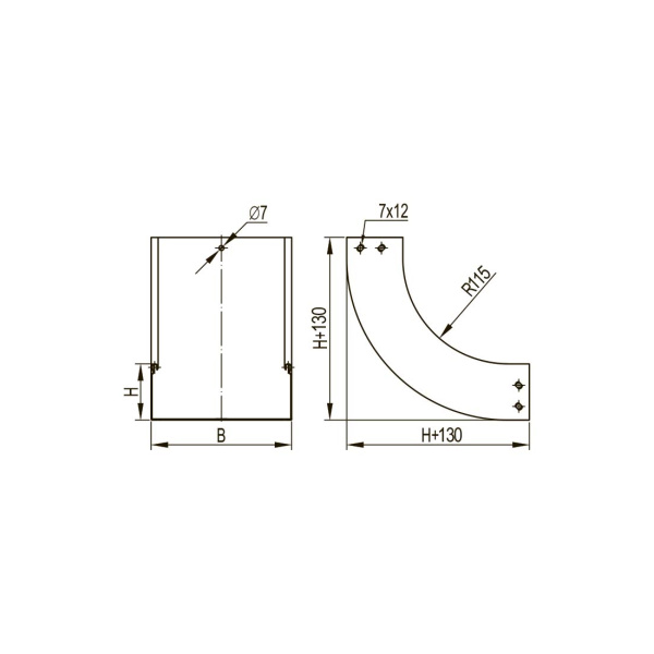 Угол CS 90 вертикальный внутренний 90° DKC 400x100 в комплекте в интернет магазине Stels.kz