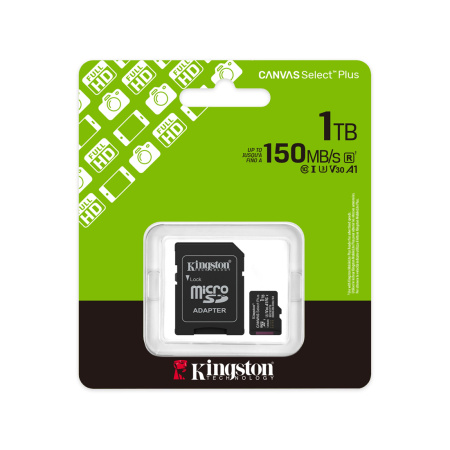 Карта памяти Kingston SDCS3/1TB Canvas Select Plus A1 U3 V30 1TB в интернет магазине Stels.kz