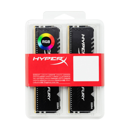 Комплект модулей памяти Kingston HyperX Fury RGB HX426C16FB3AK2/16 DDR4 16G (2x8G) 2666MHz в интернет магазине Stels.kz