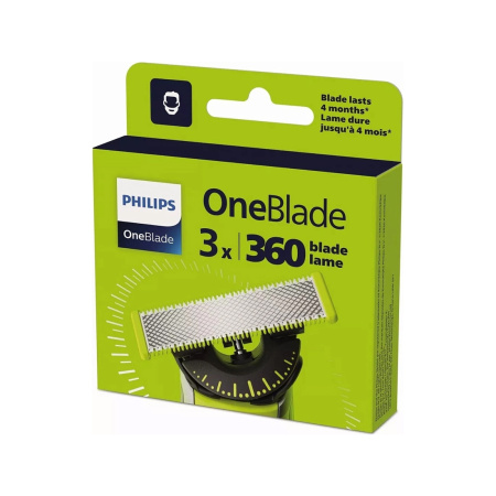 Сменные лезвия 360 Philips для OneBlade QP430/50 3 шт в интернет магазине Stels.kz