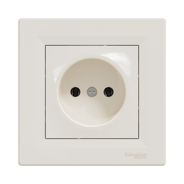 Розетка без заземления SE EPH3000123 Asfora 16А в сборе винт. клеммы кремовый в интернет магазине Stels.kz