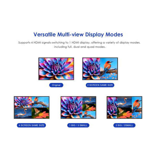 Переключатель HDMI Lenkeng LKV401MV-V2.0 (FHD60hz, 4x1) в интернет магазине Stels.kz