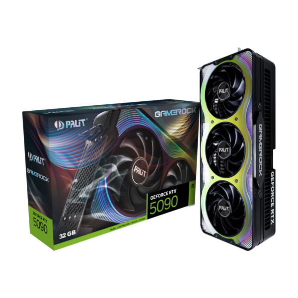 Купить не дорого Видеокарта PALIT RTX5090 GAMEROCK 32G (NE75090019R5-GB2020G) в интернет магазине Stels.kz Видеокарта PALIT RTX5090 GAMEROCK 32G (NE75090019R5-GB2020G) в интернет магазине Stels.kz