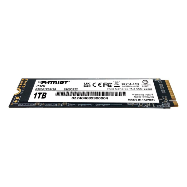 Купить не дорого Твердотельный накопитель SSD Patriot P320 1TB M.2 NVMe PCIe 3.0x4 в интернет магазине Stels.kz Твердотельный накопитель SSD Patriot P320 1TB M.2 NVMe PCIe 3.0x4 в интернет магазине Stels.kz