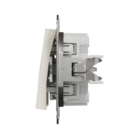 Переключатель одноклавишный SE EPH0470123 Asfora механизм быстрозажим. клеммы кремовый в интернет магазине Stels.kz