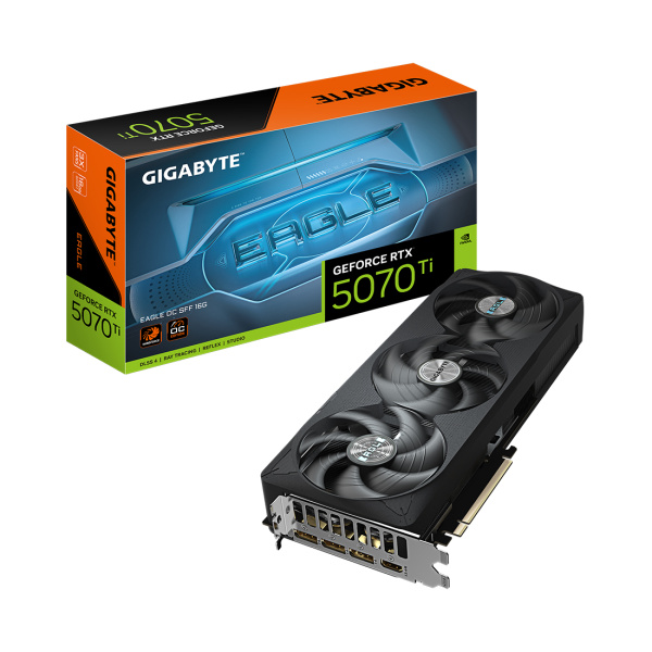 Купить не дорого Видеокарта Gigabyte (GV-N507TEAGLE OC-16GD) RTX5070Ti EAGLE OC 16G в интернет магазине Stels.kz Видеокарта Gigabyte (GV-N507TEAGLE OC-16GD) RTX5070Ti EAGLE OC 16G в интернет магазине Stels.kz