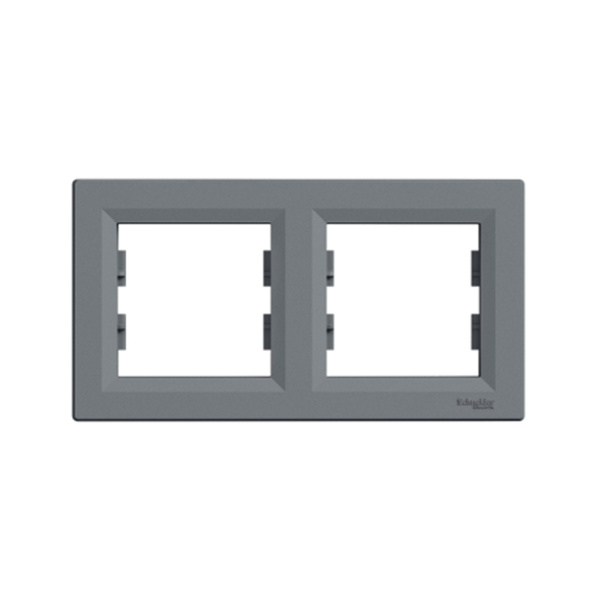 Рамка горизонтальная SE EPH5800262 Asfora 2 постовая сталь