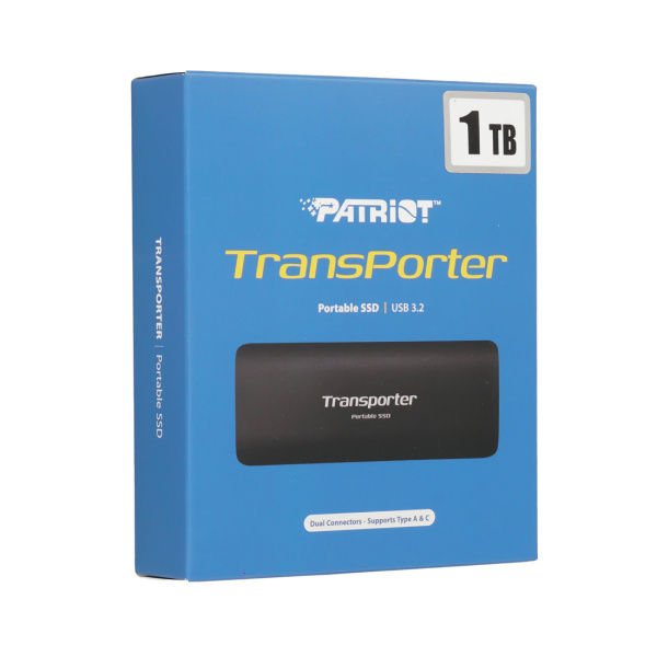 Внешний SSD диск Patriot TRANSPORTER PTP1TBPEC 1TB Черный в интернет магазине Stels.kz