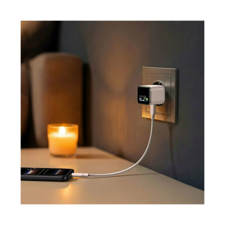 Адаптер питания Anker Nano Charger （45W, Smart Display) (A121DG21) Белый в интернет магазине Stels.kz