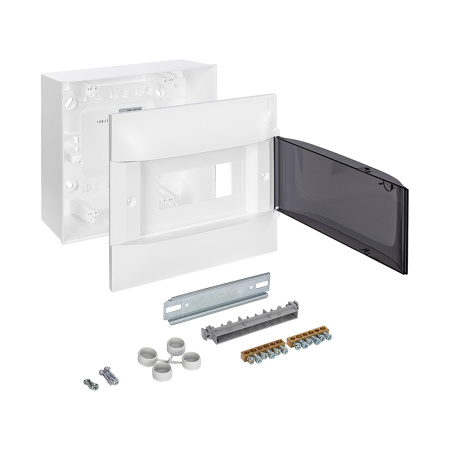 Щит навесной Legrand Practibox S 1х8 IP40 Дымчатая дверь в интернет магазине Stels.kz