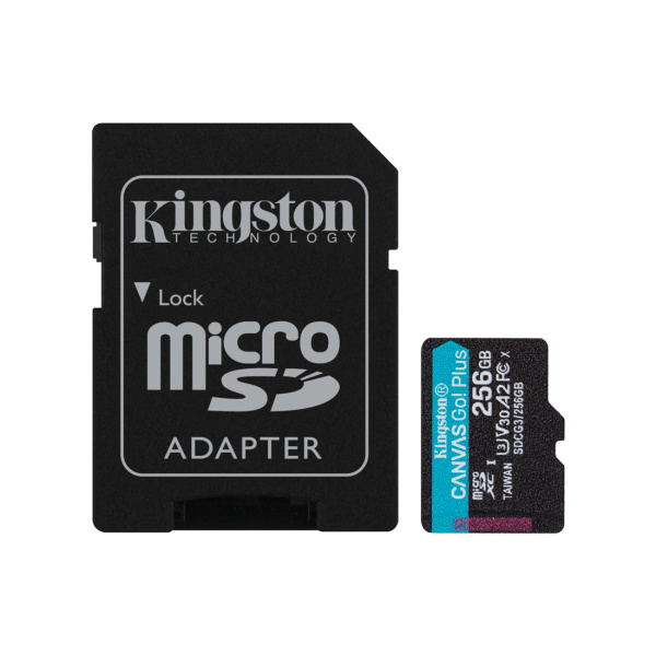 Карта памяти Kingston SDCG3/256GB A2 U3 V30 256GB + адаптер