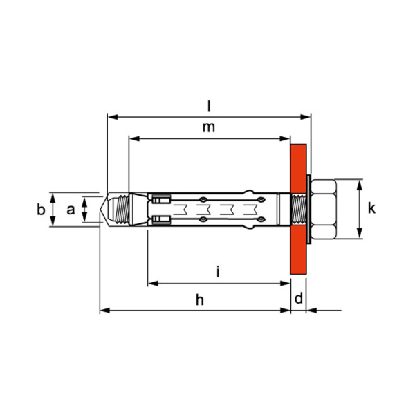 Стандартный анкер с болтом DKC М6 CM430645 в интернет магазине Stels.kz