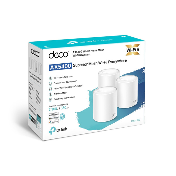 Беспроводная MESH-система Wi-Fi TP-Link Deco X60(3-pack) в интернет магазине Stels.kz