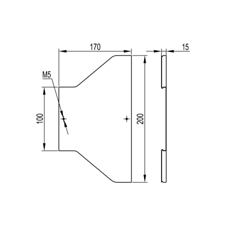 Крышка на переходник RRC 38084K симметричный 200/100 в комплекте с метизами и пластинами PTCE в интернет магазине Stels.kz