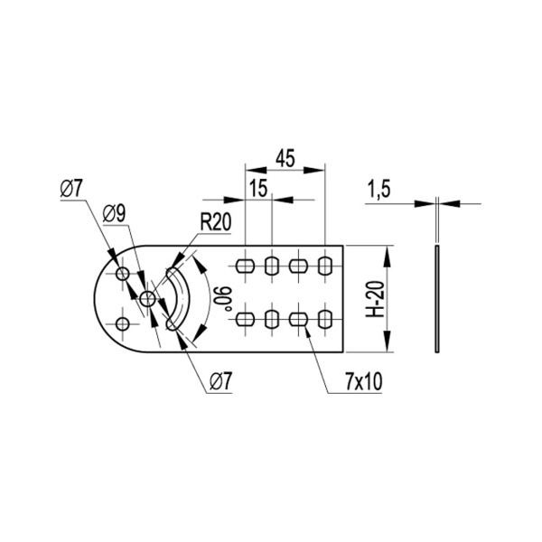 Пластина крепежная DKC 30015K GSV H100 (4 шт.) в комплекте с метизами, необходимыми для монтажа в интернет магазине Stels.kz