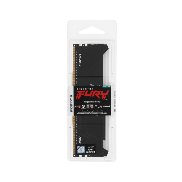 Купить не дорого Модуль памяти Kingston FURY Beast RGB KF432C16BB12A/16WP DDR4 16GB 3200MHz в интернет магазине Stels.kz Модуль памяти Kingston FURY Beast RGB KF432C16BB12A/16WP DDR4 16GB 3200MHz в интернет магазине Stels.kz