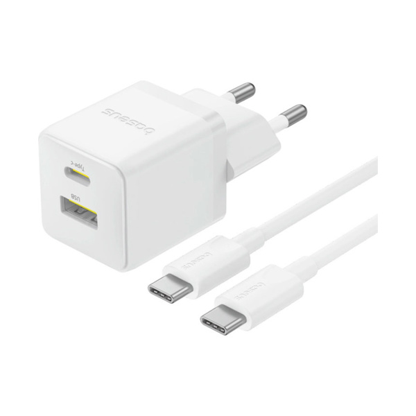 Адаптер питания Baseus Palm C+U 30W White( в комлпекте кабель Type-c) (P1011160A213-01) в интернет магазине Stels.kz