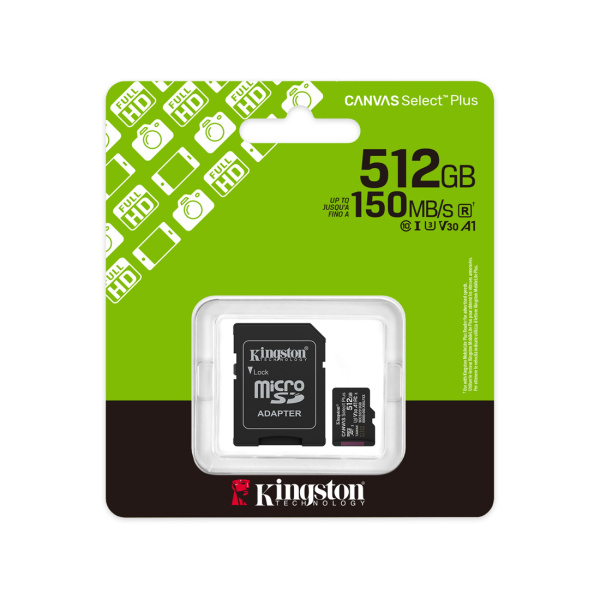 Купить не дорого Карта памяти Kingston SDCS3/512GB Canvas Select Plus A1 U3 V30 512GB в интернет магазине Stels.kz Карта памяти Kingston SDCS3/512GB Canvas Select Plus A1 U3 V30 512GB в интернет магазине Stels.kz