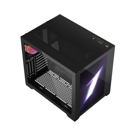 Компьютерный корпус 1STPLAYER STEAMPUNK SP7 EMOTION VIEW Black без Б/П в интернет магазине Stels.kz