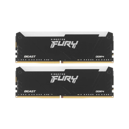 Комплект модулей памяти Kingston FURY Beast RGB KF436C17BB2AK2/16 DDR4 16GB (Kit 2x8GB) в интернет магазине Stels.kz