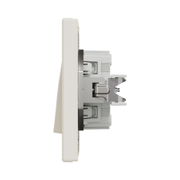 Выключатель одноклавишный SE EPH0100123 Asfora 10AX в сборе быстрозажим. клеммы кремовый в интернет магазине Stels.kz