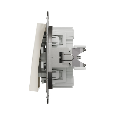 Выключатель одноклавишный SE EPH0570123 Asfora перекрестный механизм кремовый в интернет магазине Stels.kz