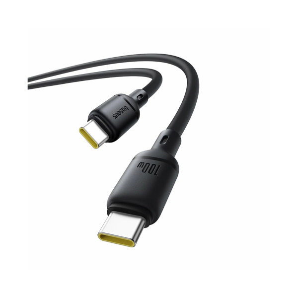 Интерфейсный кабель Baseus Silky Type-C to Type-C 100W 2m Black (P10377704113-01) в интернет магазине Stels.kz