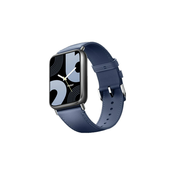 Кожаный сменный браслет Xiaomi Leather Quick Release Strap Glacier Blue в интернет магазине Stels.kz