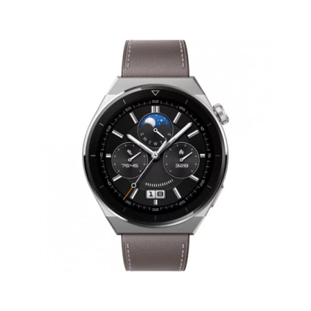 Смарт часы Huawei Watch GT 3 Pro ODN-B19 46mm Gray Leather Strap в интернет магазине Stels.kz