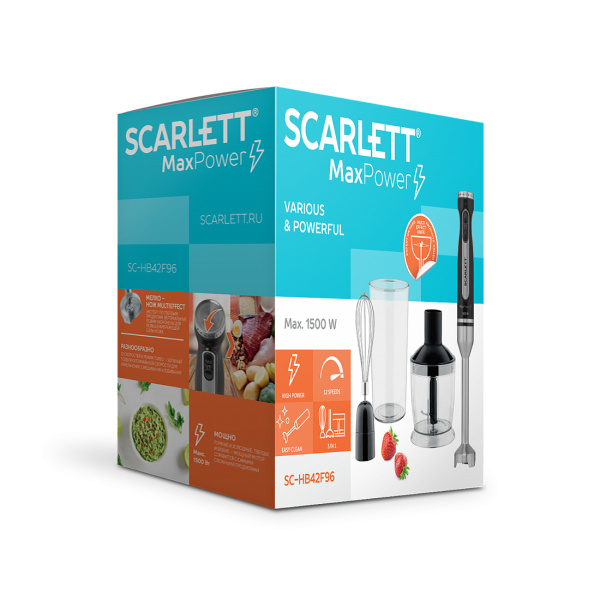 Купить не дорого Погружной блендер Scarlett SC-HB42F96 в интернет магазине Stels.kz Погружной блендер Scarlett SC-HB42F96 в интернет магазине Stels.kz