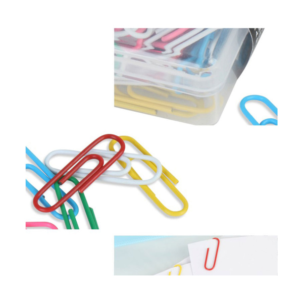 Скрепки металлические Comix B3507, 29 мм., цветные в ассортименте (коробка 100 скрепок) в интернет магазине Stels.kz