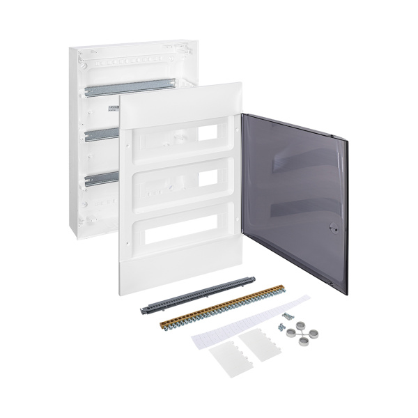 Щит навесной Legrand Practibox S 3х18 IP40 Дымчатая дверь в интернет магазине Stels.kz