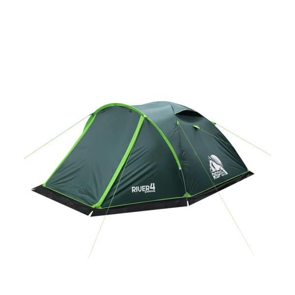 Палатка RSP River 4 для туризма и кемпинга зеленый в интернет магазине Stels.kz