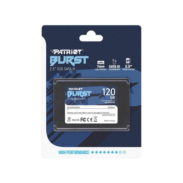 Купить не дорого Твердотельный накопитель SSD Patriot BURST ELITE PBE120GS25SSDR 120GB SATA3 2,5" в интернет магазине Stels.kz Твердотельный накопитель SSD Patriot BURST ELITE PBE120GS25SSDR 120GB SATA3 2,5" в интернет магазине Stels.kz