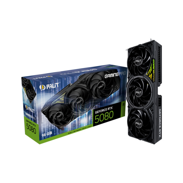 Купить не дорого Видеокарта PALIT RTX5080 GAMINGPRO 16GB (NE75080019T2-GB2031A) в интернет магазине Stels.kz Видеокарта PALIT RTX5080 GAMINGPRO 16GB (NE75080019T2-GB2031A) в интернет магазине Stels.kz