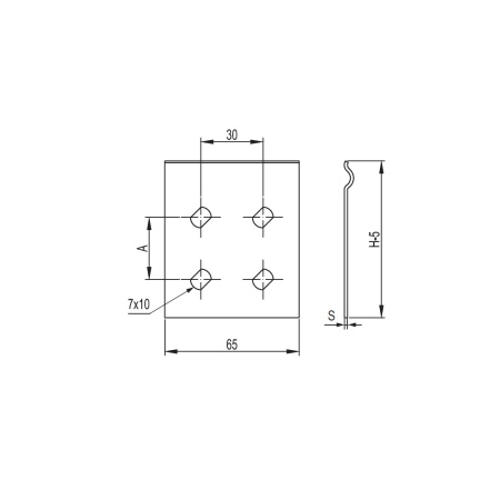Пластина соединительная GTO DKC 37303R H80 в интернет магазине Stels.kz