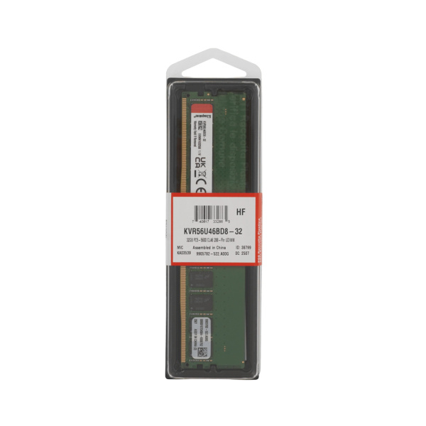 Купить не дорого Модуль памяти Kingston KVR56U46BD8-32 DDR5 32GB в интернет магазине Stels.kz Модуль памяти Kingston KVR56U46BD8-32 DDR5 32GB в интернет магазине Stels.kz