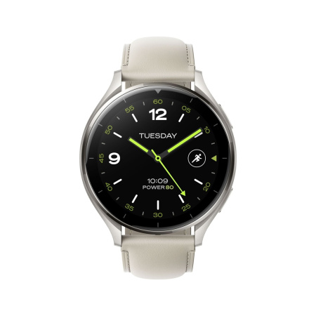 Смарт часы Xiaomi Watch 2 Titan Gray Case With White Leather Strap в интернет магазине Stels.kz